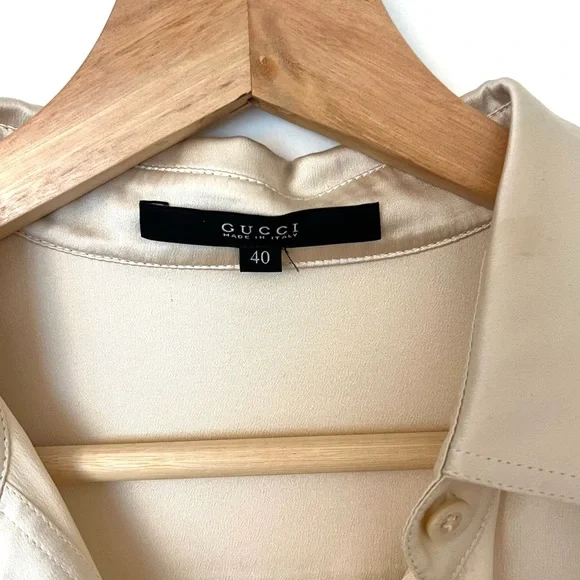 Gucci Cream Silk Blouse - Picture 3 of 8